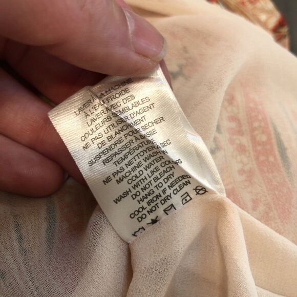 Carolina Belle Montreal Pink Blue Paisley Boho Sleeveless Sheath Dress Size 8 - Picture 7 of 7